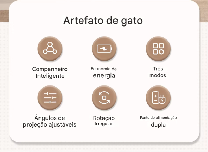 Brinquedo Laser Inteligente ROJECO - Diversão e Estímulo para Seu Gato!