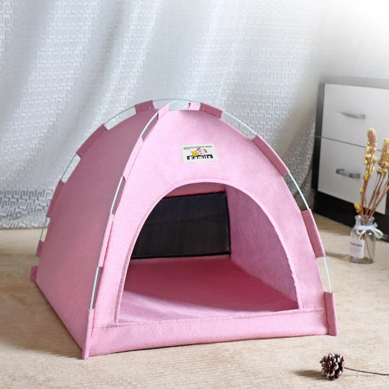 🐾 Tenda Dobrável 4 Estações – O Refúgio de Conforto Que Seu Pet Merece!
