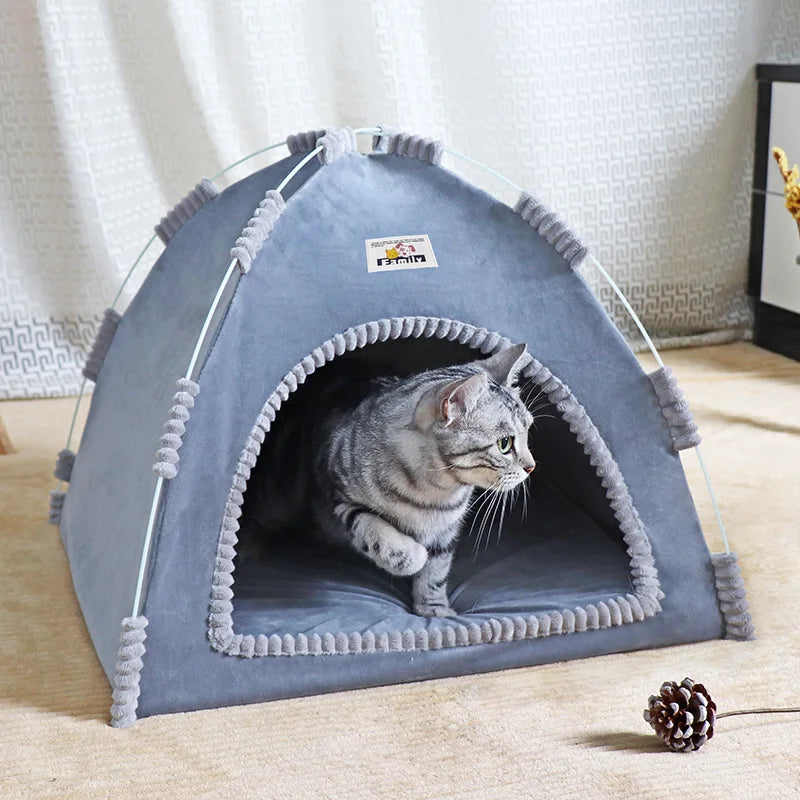 🐾 Tenda Dobrável 4 Estações – O Refúgio de Conforto Que Seu Pet Merece!