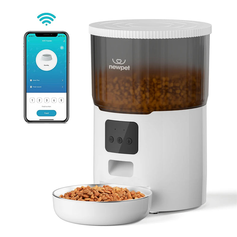 Alimentador Automático Inteligente 4L - Alimentação Perfeita Para Seu Pet Mesmo Quando Você Não Está Em Casa!