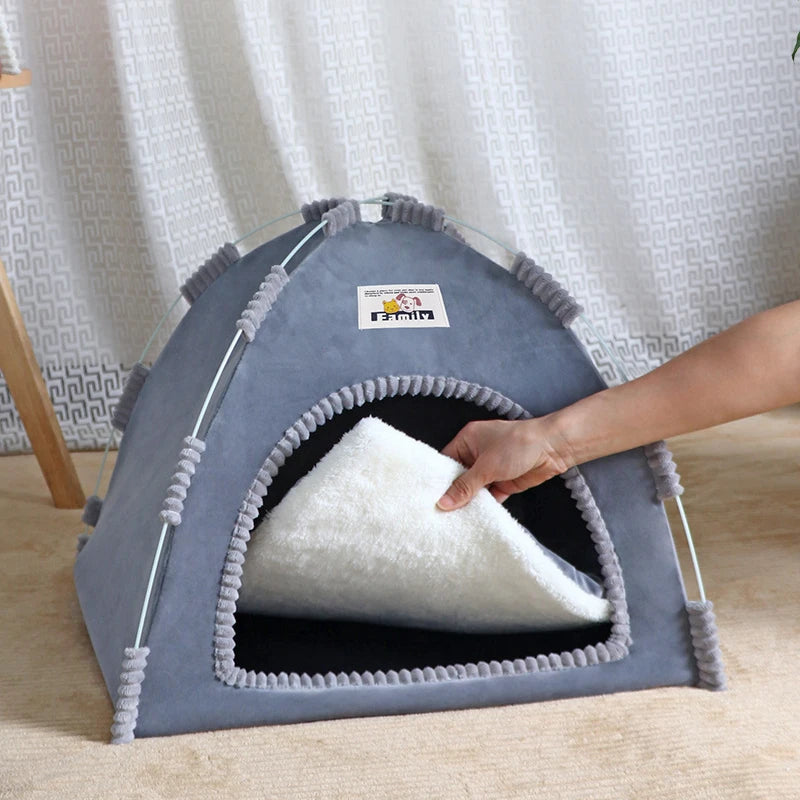 🐾 Tenda Dobrável 4 Estações – O Refúgio de Conforto Que Seu Pet Merece!