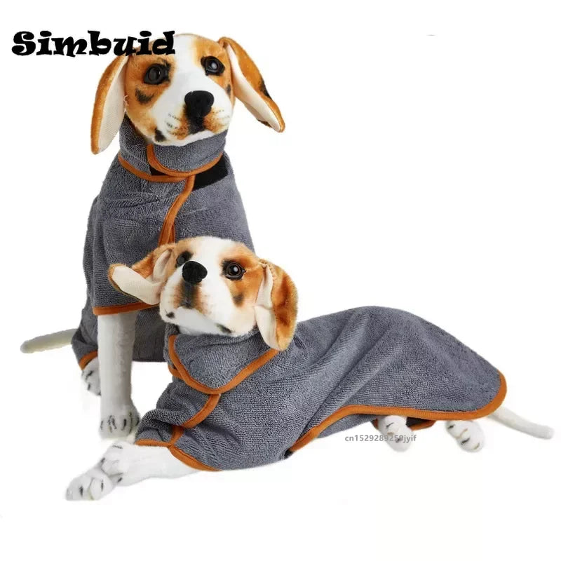 Roupão Toalha Absorvente para Pets – Secagem Rápida e Conforto Após o Banho!