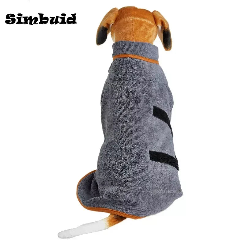 Roupão Toalha Absorvente para Pets – Secagem Rápida e Conforto Após o Banho!