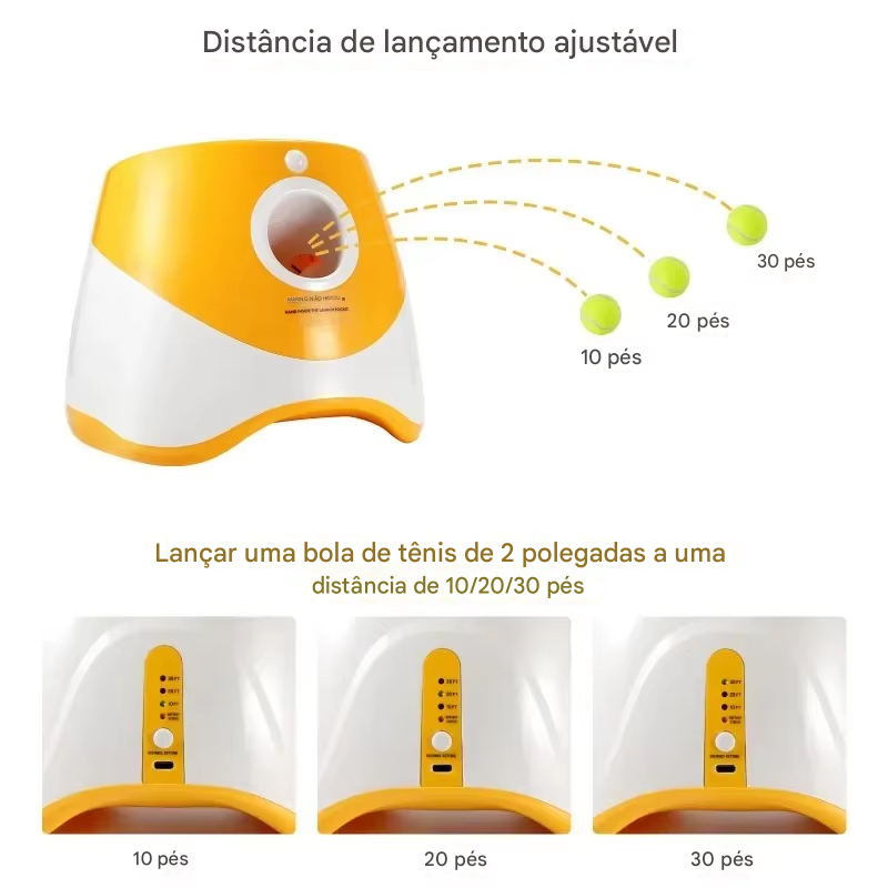 LANÇADOR AUTOMÁTICO DE BOLAS PARA CÃES - DIVERSÃO INTELIGENTE E INTERATIVA!