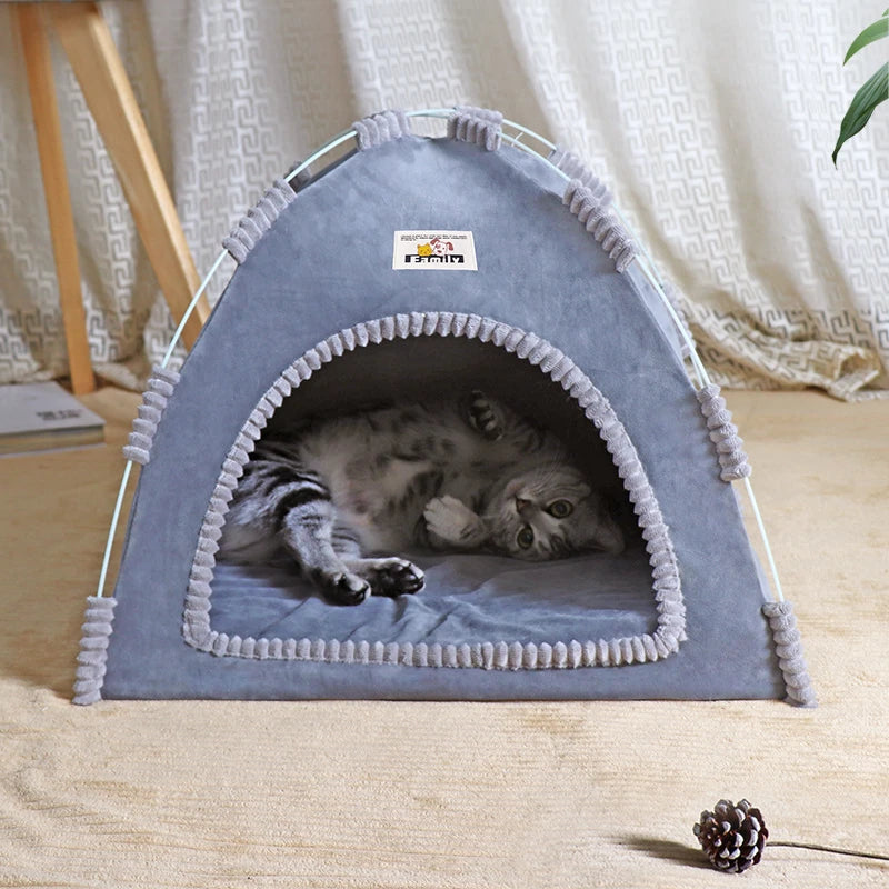 🐾 Tenda Dobrável 4 Estações – O Refúgio de Conforto Que Seu Pet Merece!