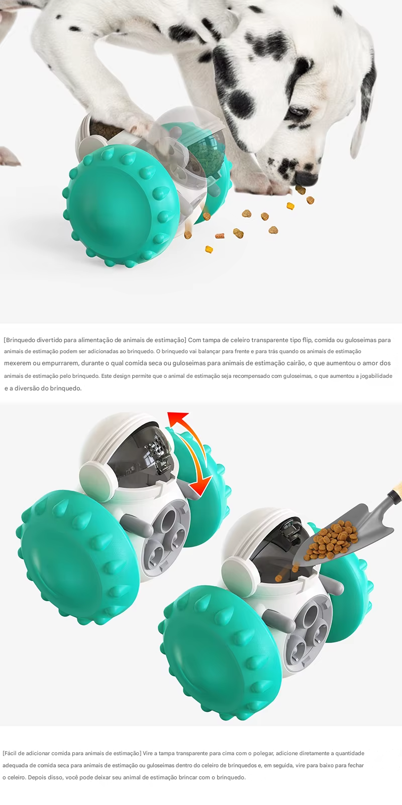 Brinquedo Dispensador de Petiscos - Diversão Inteligente para Seu Cão e Gato!
