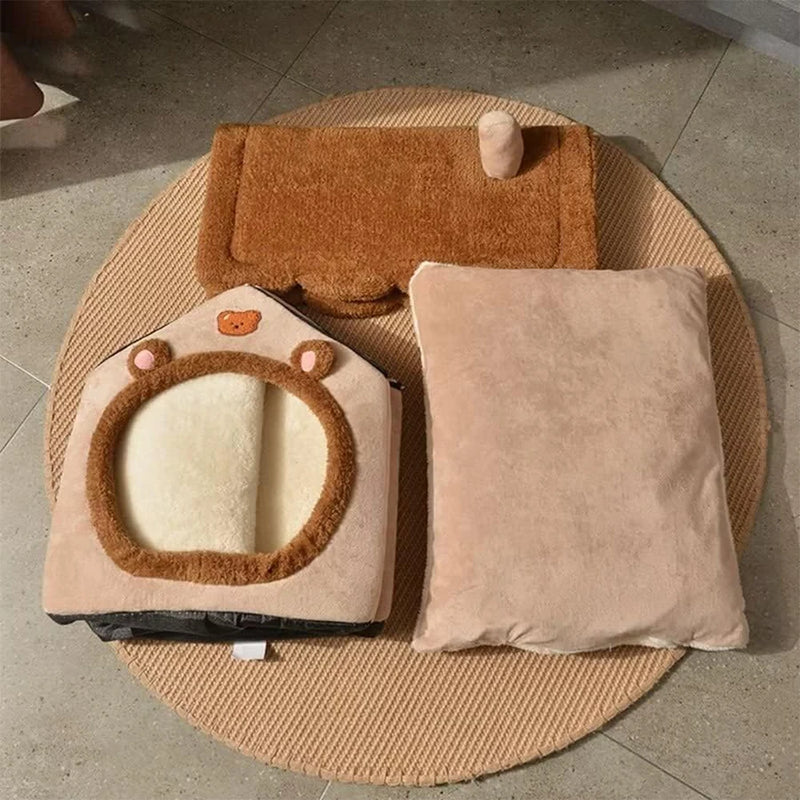 Casinha de Fibra para Gatos e Cachorros de Pequeno Porte - O Refúgio de Conforto que Seu Pet Merece!