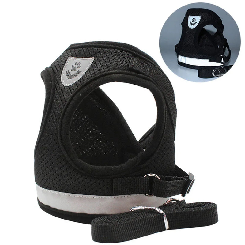 Peitoral com Guia Refletivo e Ajustável – Conforto e Segurança para seu Pet! 🐾✨
