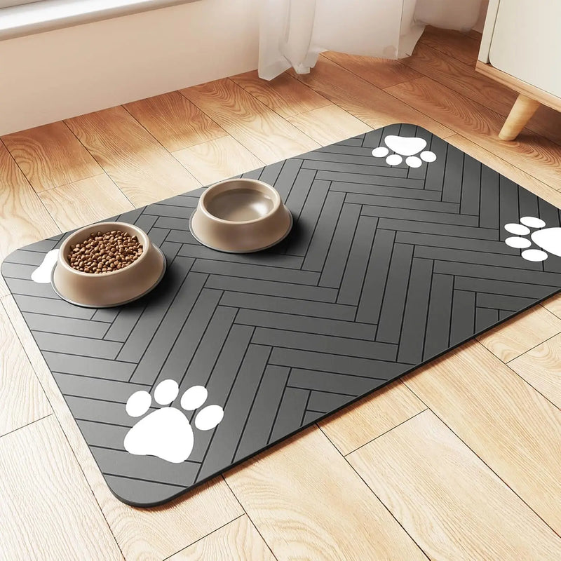 Tapete de Alimentação Absorvente para Pets - Mais Higiene e Proteção na Hora da Refeição!