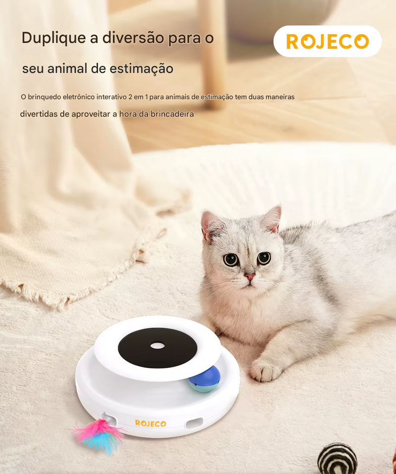 Brinquedo Provocador de Gato 2 em 1 - Diversão e Estímulo Inteligente para Seu Felino!