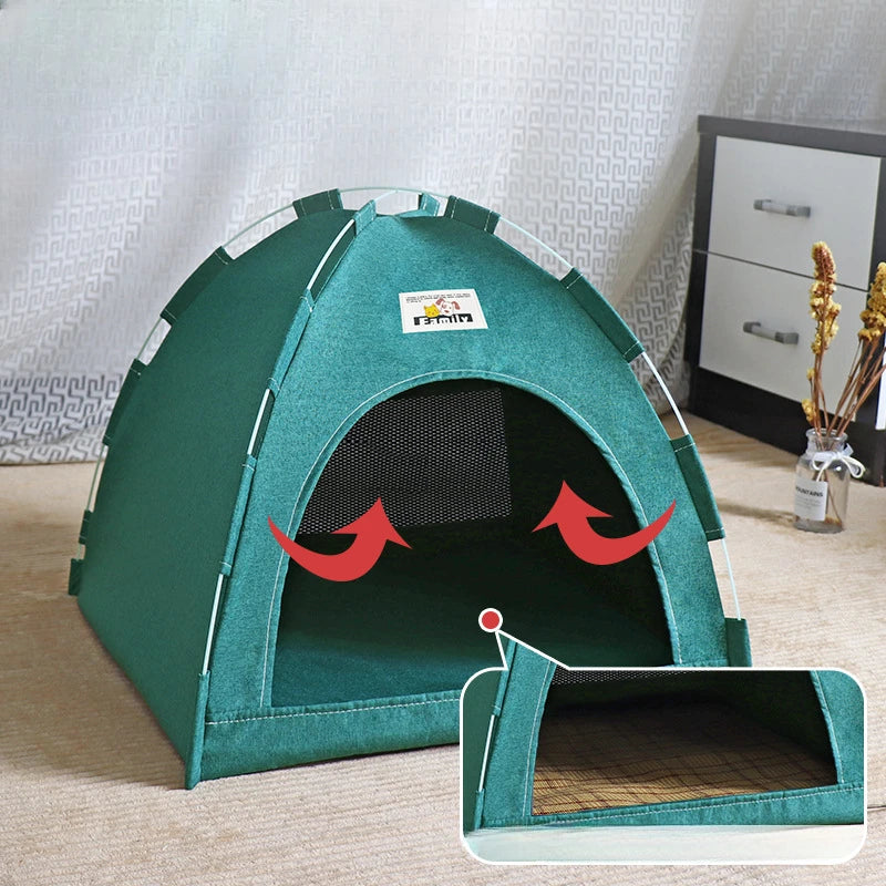 🐾 Tenda Dobrável 4 Estações – O Refúgio de Conforto Que Seu Pet Merece!