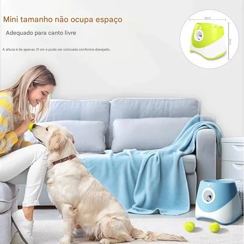 LANÇADOR AUTOMÁTICO DE BOLAS PARA CÃES - DIVERSÃO INTELIGENTE E INTERATIVA!
