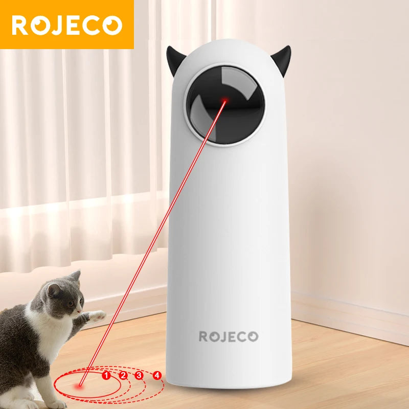 Brinquedo Laser Inteligente ROJECO - Diversão e Estímulo para Seu Gato!